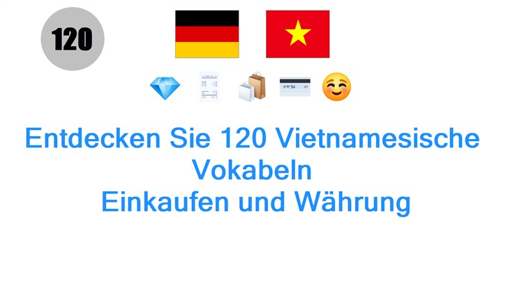 Entdecken Sie 120 Vietnamesische Vokabeln: Einkaufen und Währung